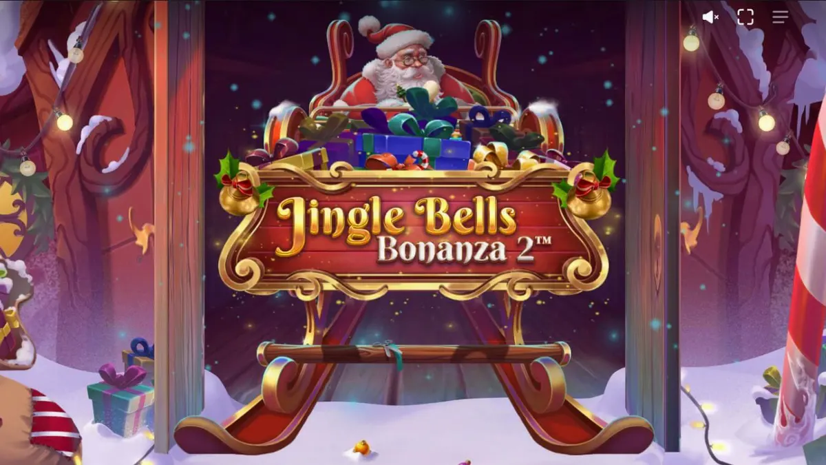Jingle Bells Bonanza 2 slot game screen showing festive Christmas theme